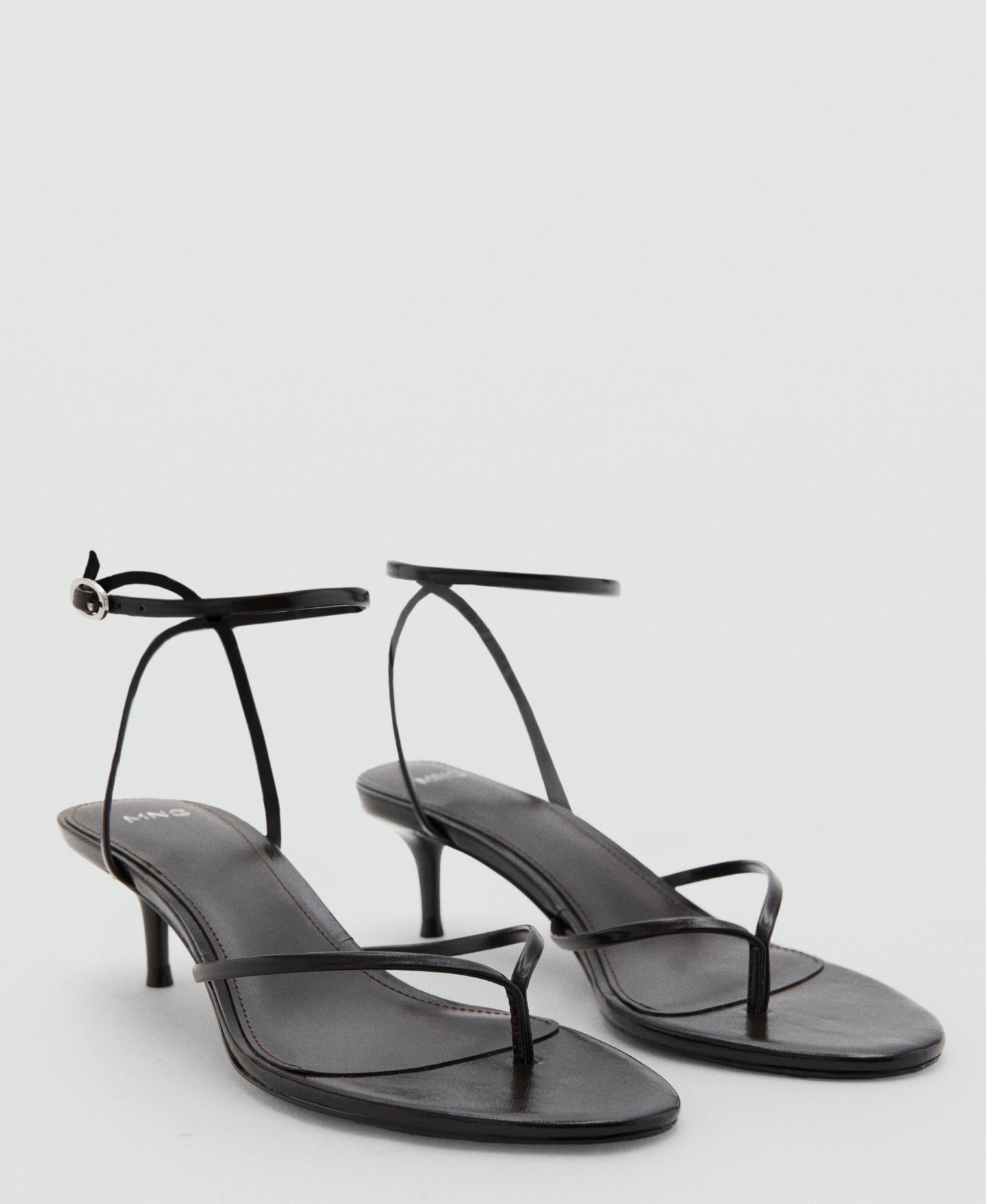 Женские сандалии Mango Strappy Heeled, цвет: Шоколадный — фото 1