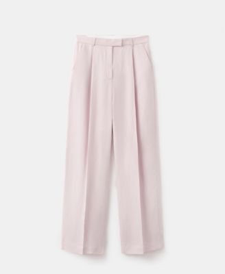 Women's Straight-Fit Linen Suit Pants