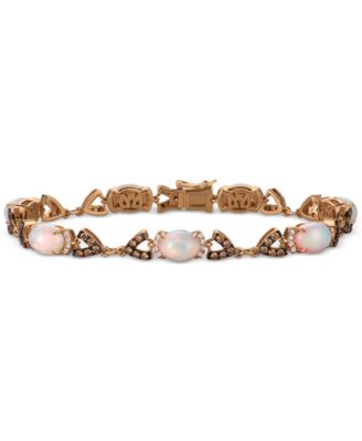 Le Vian - Opal (4-1/5 ct. t.w.) and Diamond (1-1/2 ct. t.w.) Link Bracelet in 14k Rose Gold