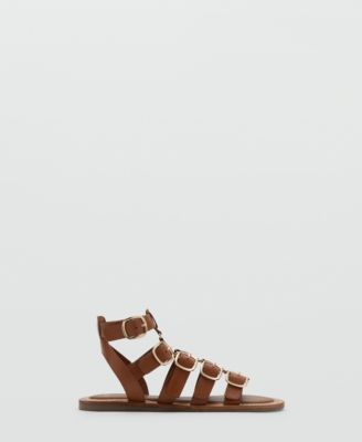 Women's Straps And Buckles Leather Sandals