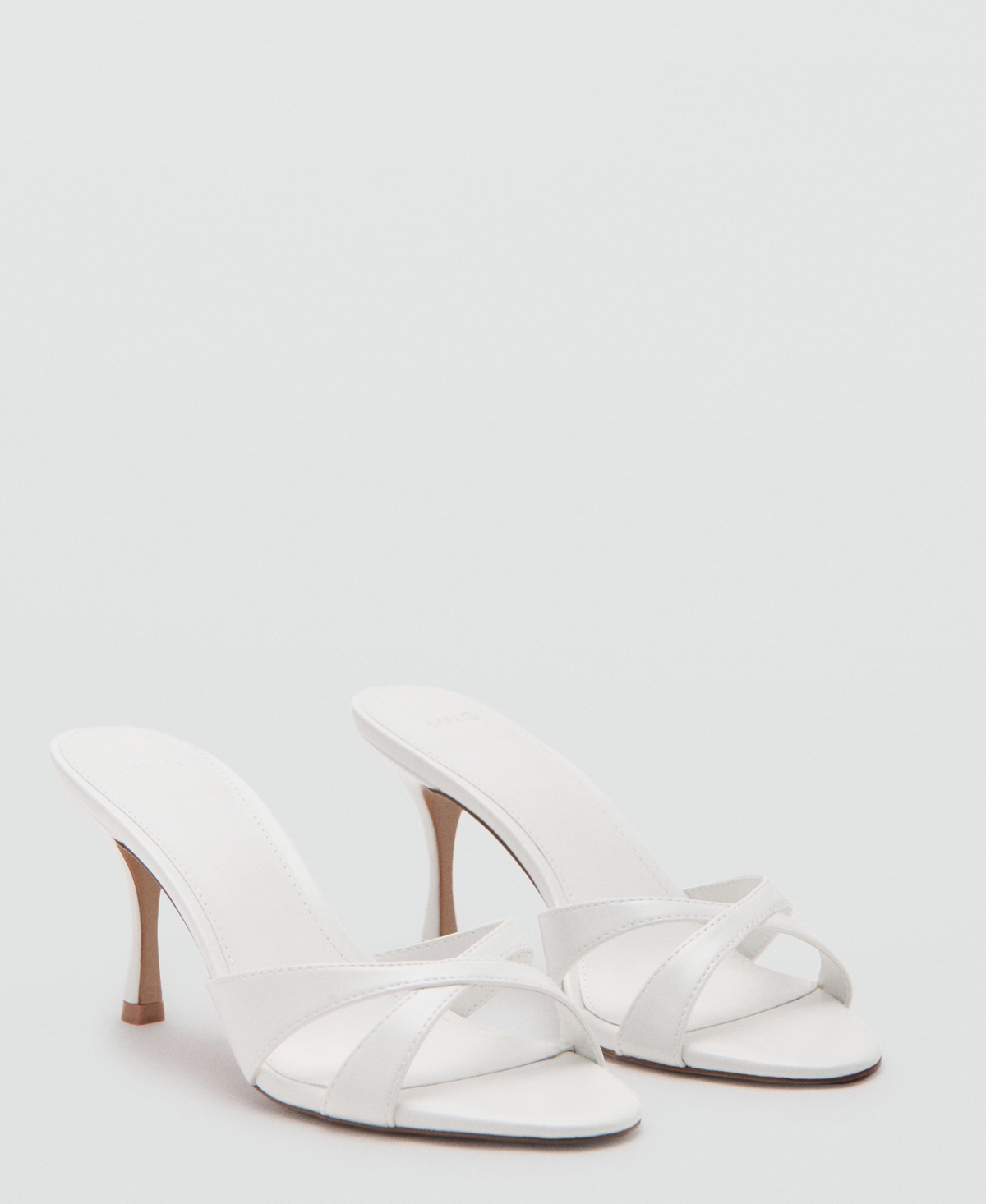 Mango Women's Heel Non-Structured Sandals - White