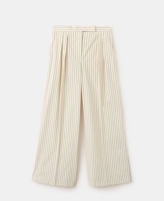 Mango Women's Chalk-Stripe Straight Pants - Macy's