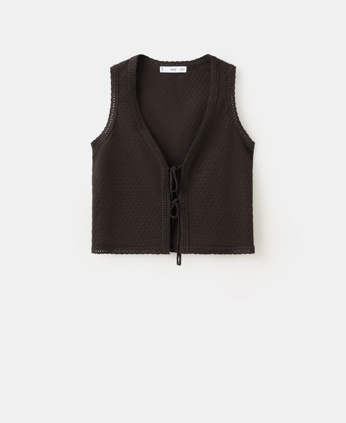 Mango Women's Bow Tie Waistcoat Top