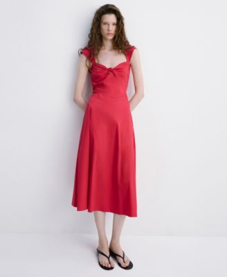 Women's Open Back Midi-Dress