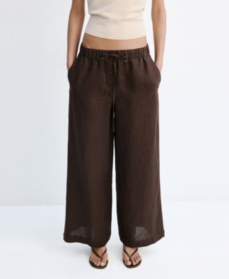 Women's Buttons Linen Pants