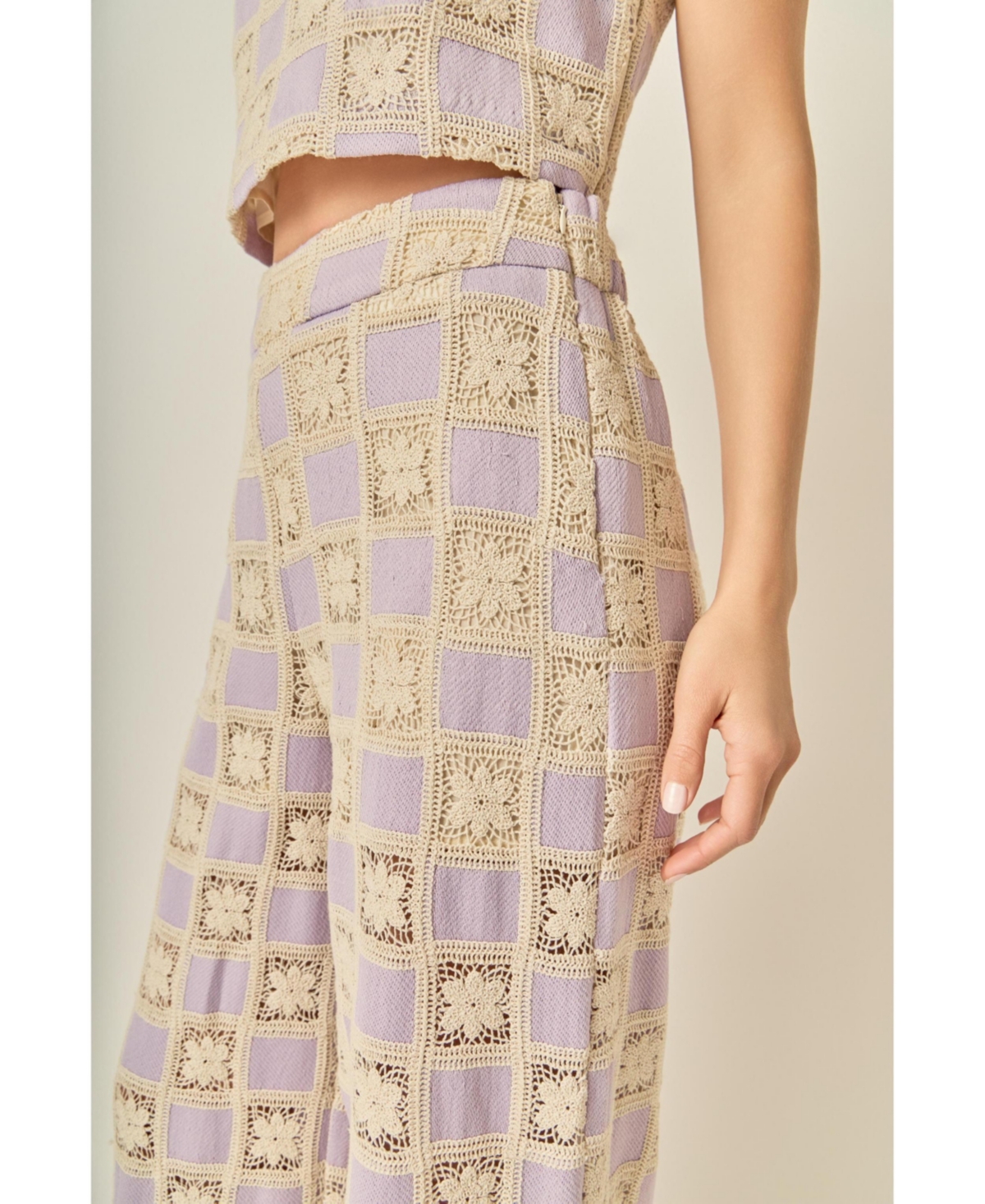 English Factory Women's Crochet Long Pants