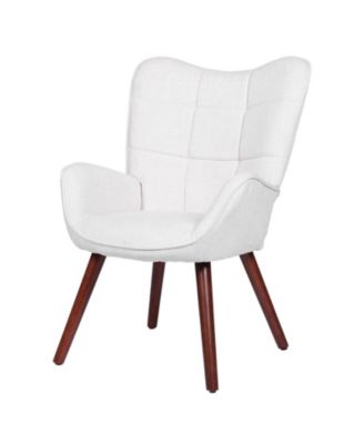 Mid-Century Modern Upholstered Dining Chairs with Back Support and Metal Legs, Accent Chairs for Kitchen, Dining Room, Living Room