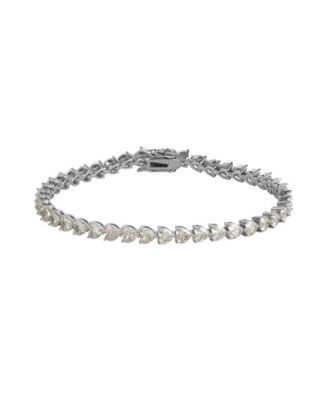 Heart Tennis Bracelet Sterling Silver
