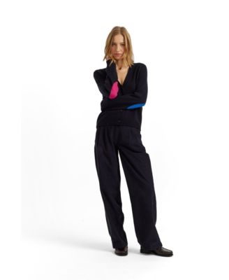 Women's Wool-Cashmere Elbow Patch Cardigan