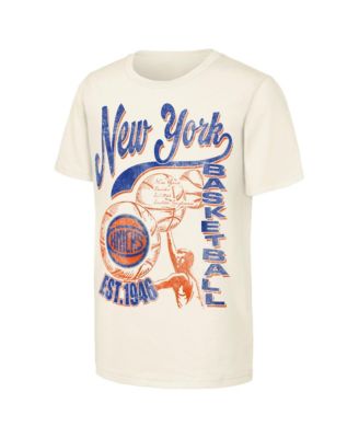 Big Boys and Girls Natural New York Knicks Ticket Stub T-Shirt