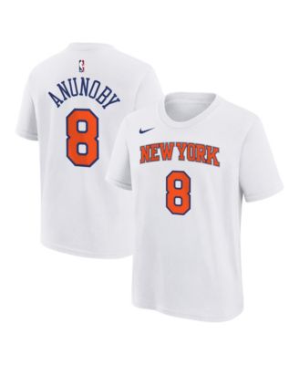 Big Boys and Girls OG Anunoby White New York Knicks Association Name & Number T-Shirt