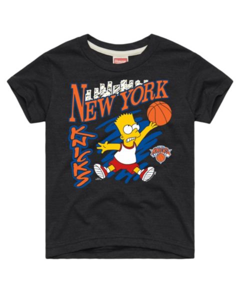 Детская футболка Homage Charcoal New York Knicks x The Simpsons Bart Tri-Blend