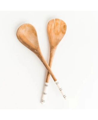 Striped Salad Servers