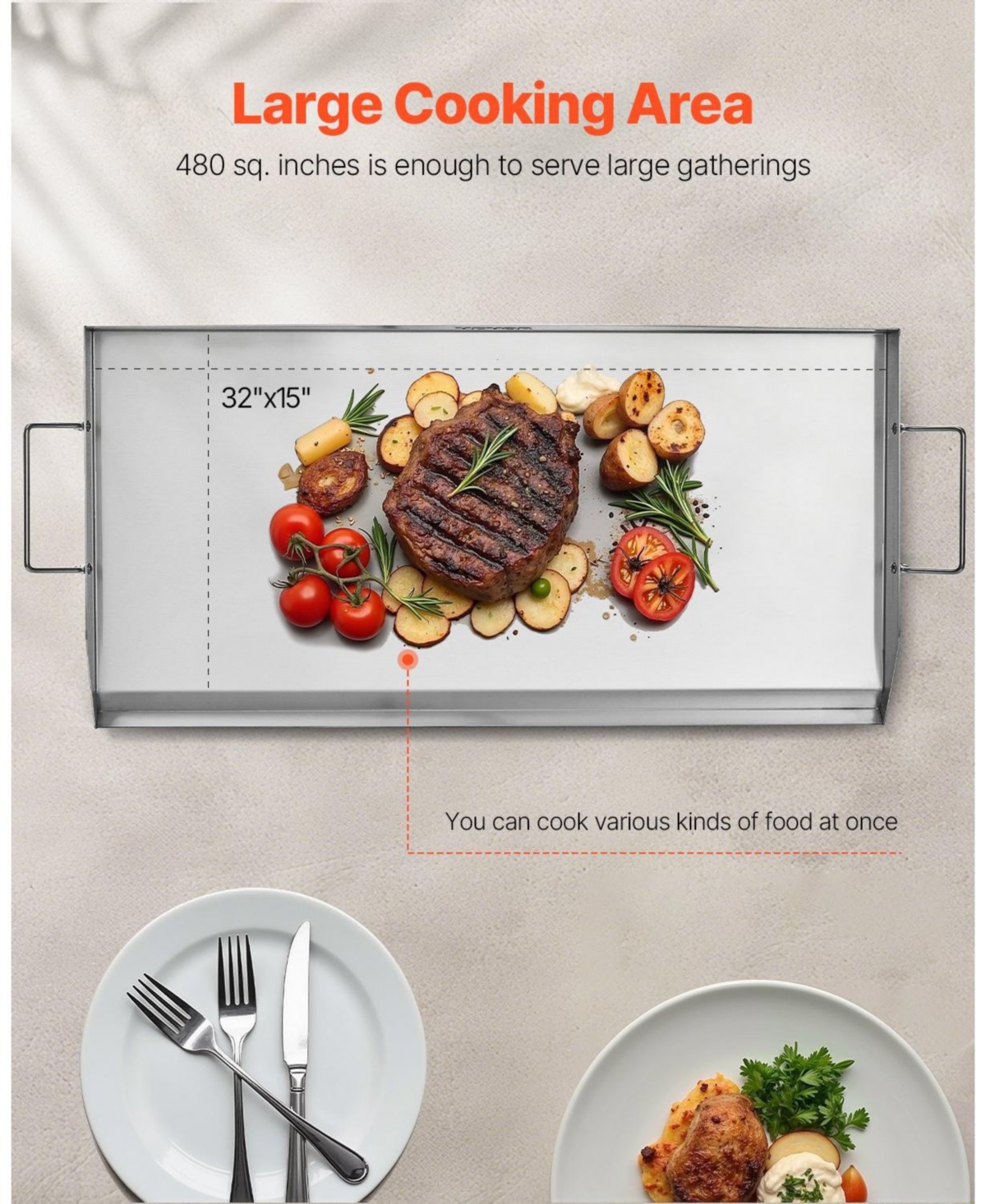 Cozito Stainless Steel Griddle
