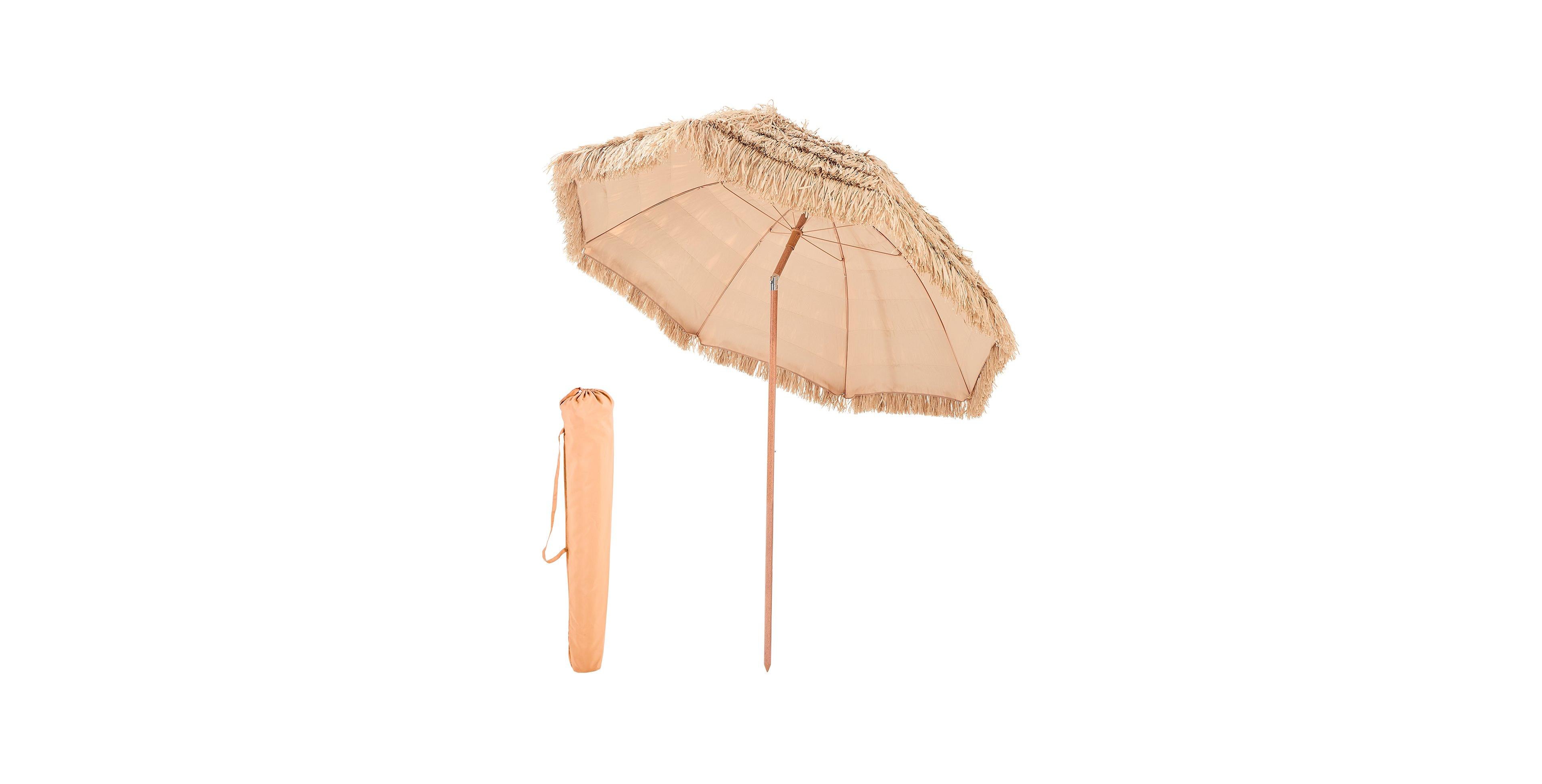 Cozito Tiki Umbrella, 8 feet Thatched Patio Umbrella with Tilt and 8 Metal Ribs