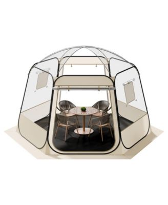 Pop Up Bubble Tent, 11 x 10.2 feet Clear Camping Shelter for 8-10 Persons