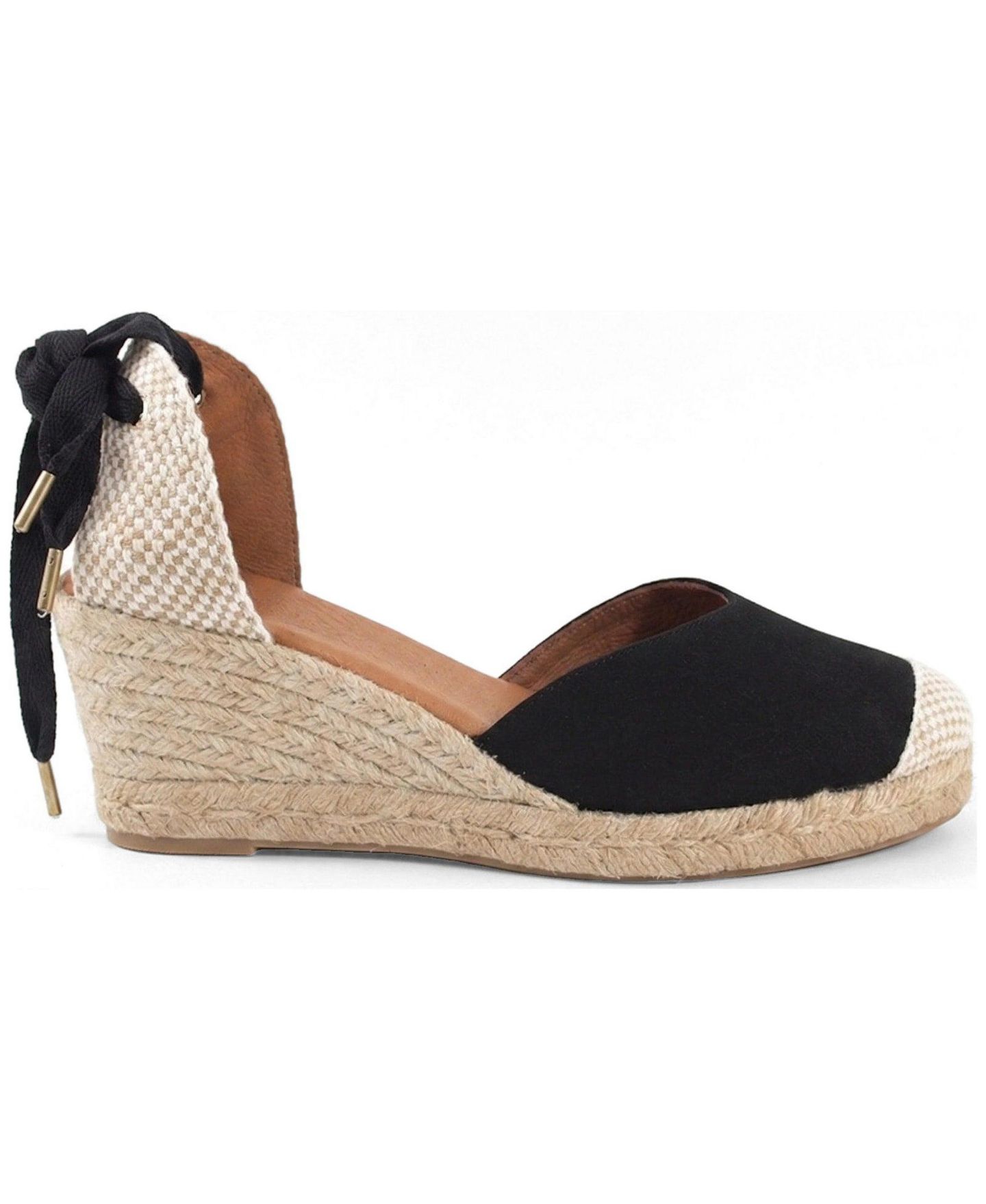 Женские сандалии Menina Step Jimena Mid Laces Espadrille Sandal, цвет: Чёрный — фото 2