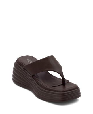 Women's Frame Square Toe Wedge Sandal
