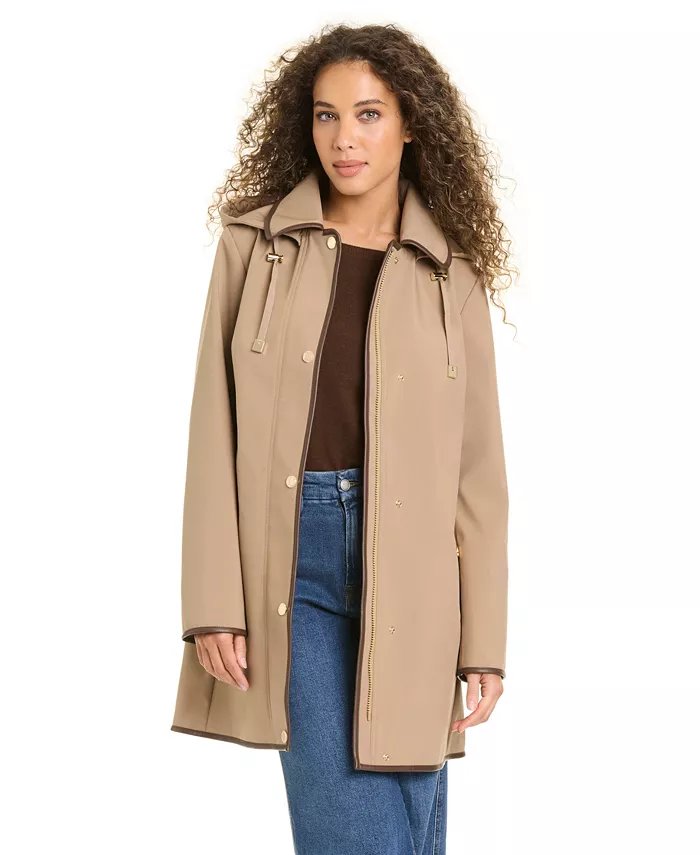 Women's Zip-Up Buttoned Softshell Coat - thumbnail 6