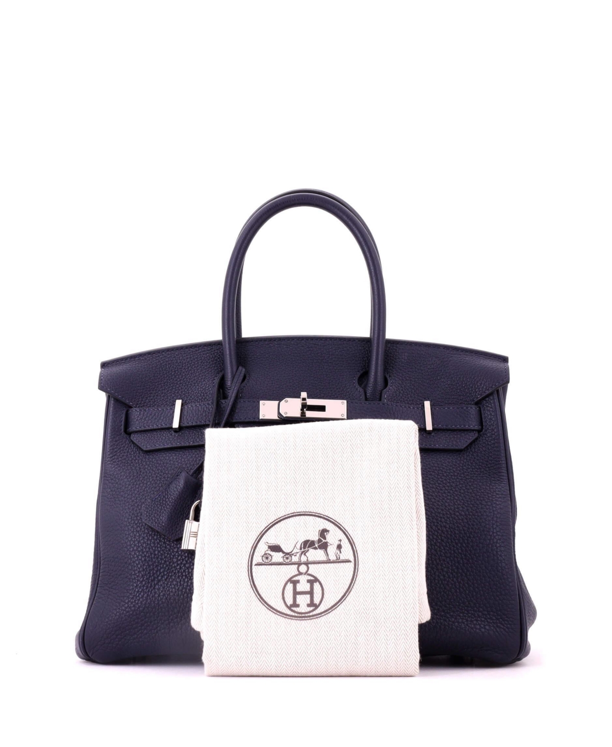 Pre-Owned HERMES Birkin 30 Handbag Verso Togo with Palladium Hardware