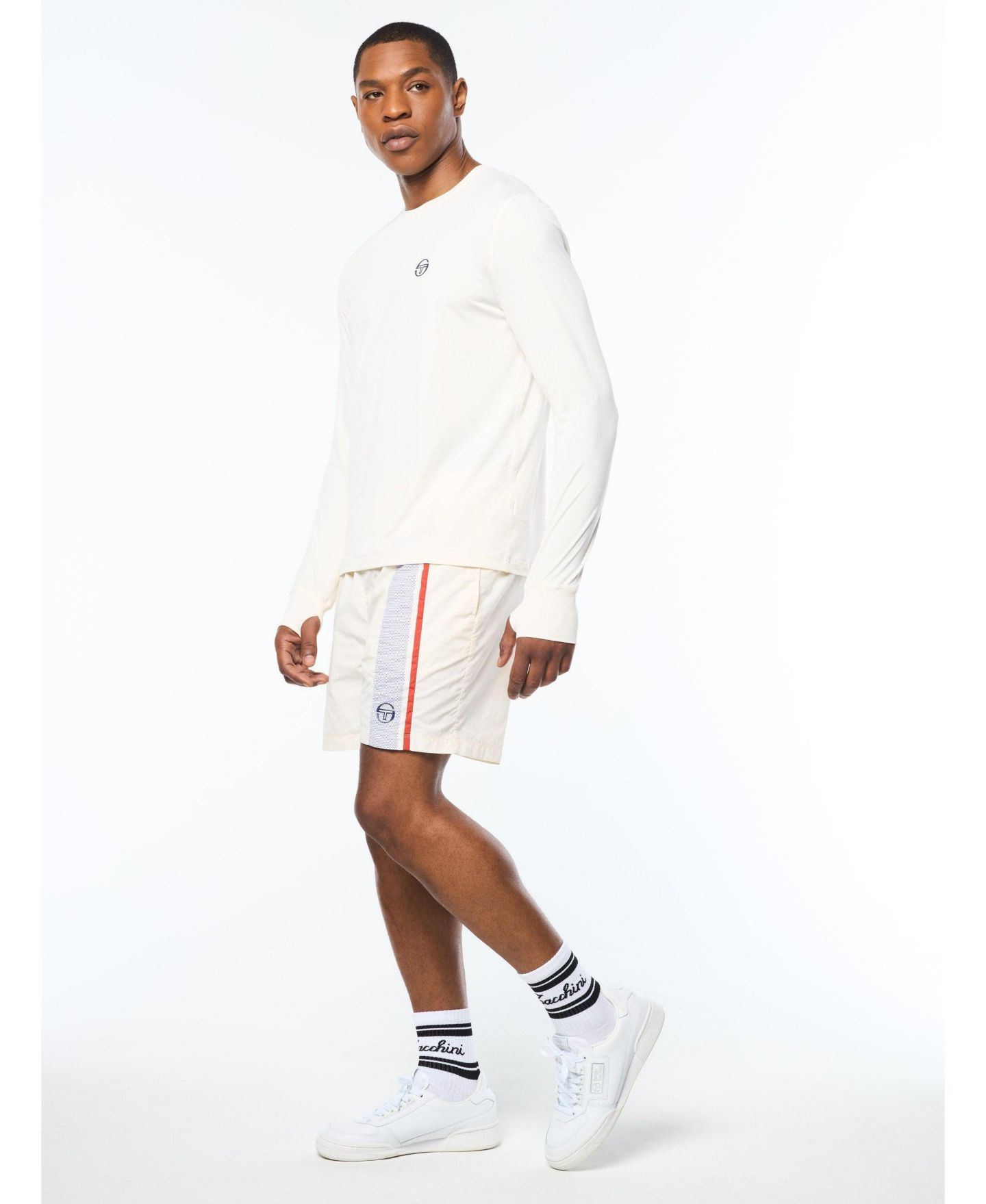 Мужская футболка Sergio Tacchini Attivo Damarindo Long Sleeve, цвет: Gardenia — фото 4