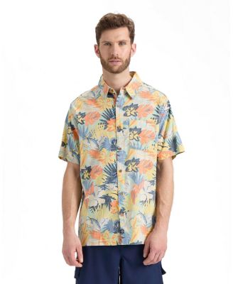Men's Retro Tropical Tuna Woven Short Sleeve Shirt