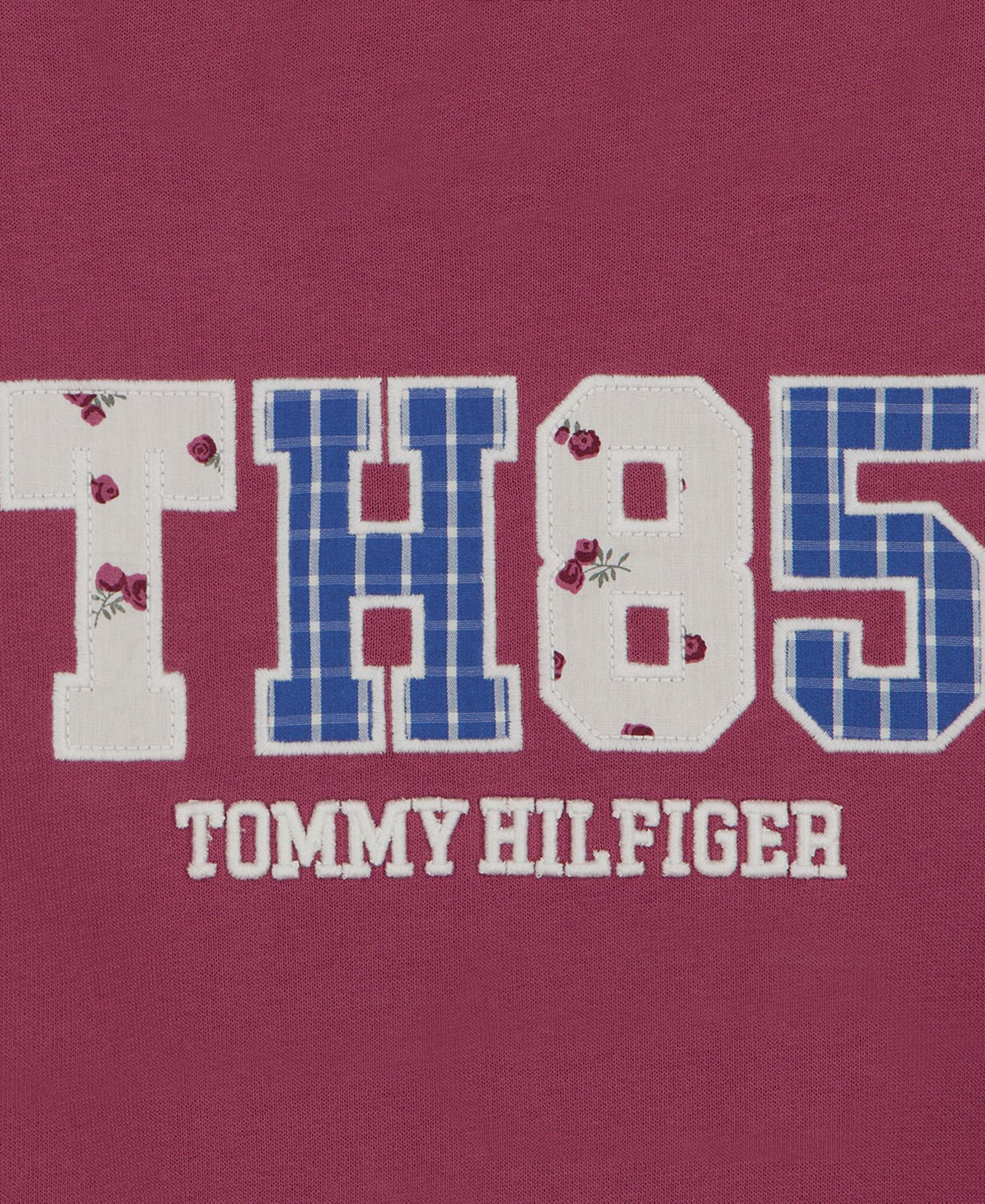 Толстовка Tommy Hilfiger Th85 Print для девочек, цвет: Ягодный — фото 4