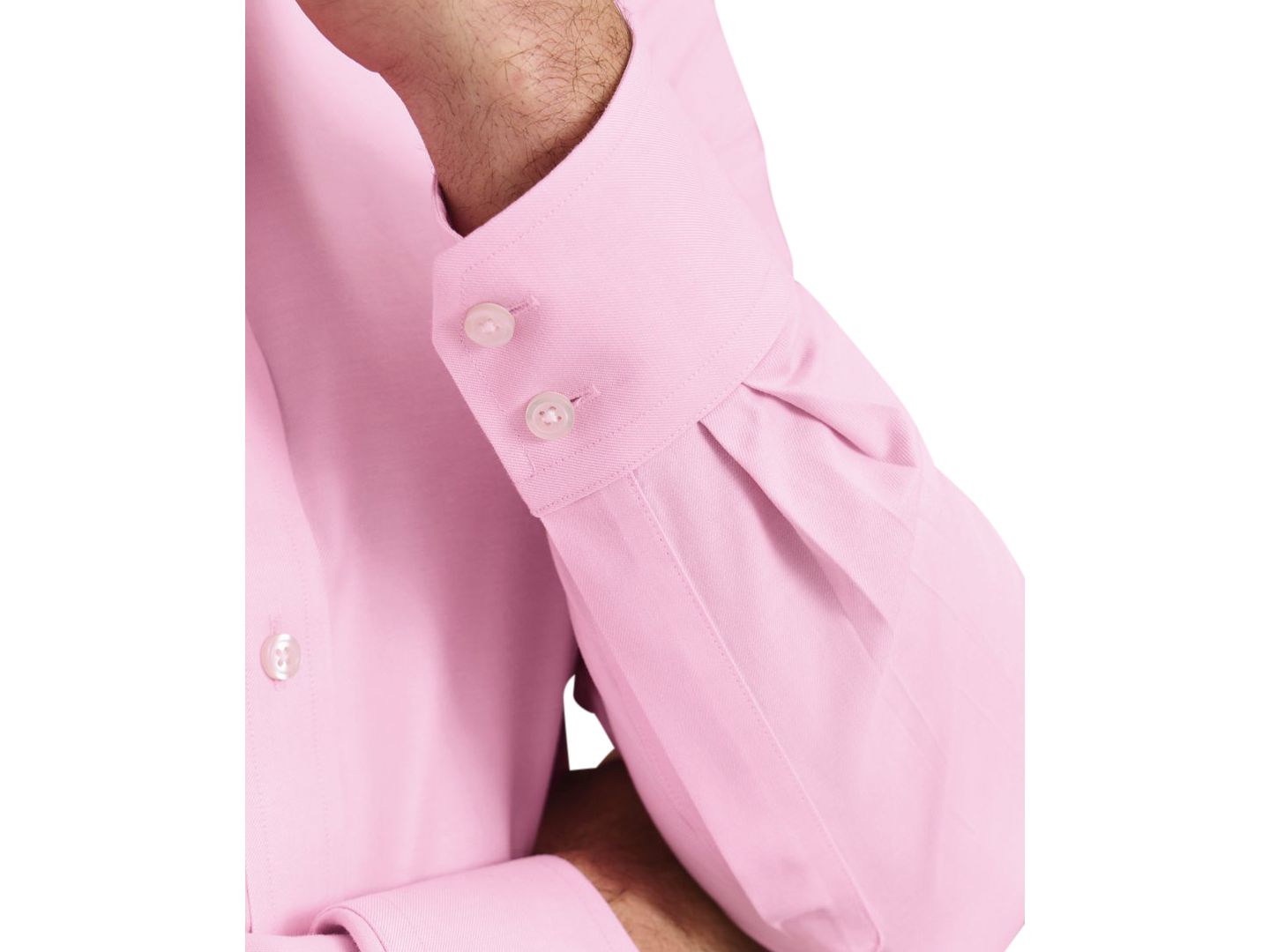 Мужская рубашка Charles Tyrwhitt Spread Collar Dress Shirt, цвет: Светлый пастельный розовый — фото 5