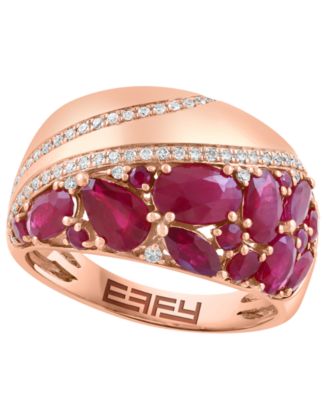 Ruby (2-3/8 ct. t.w.) & Diamond (1/6 ct. t.w.) Ring in 14k Rose Gold
