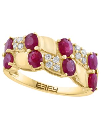Ruby (1-5/8 ct. t.w.) & Diamond (1/6 ct. t.w.) Ring in 14k Yellow Gold