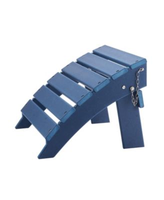 Adirondack Ottoman, 15.7 x 18.9 x 13 inches HDPE Folding Patio Foot Rest