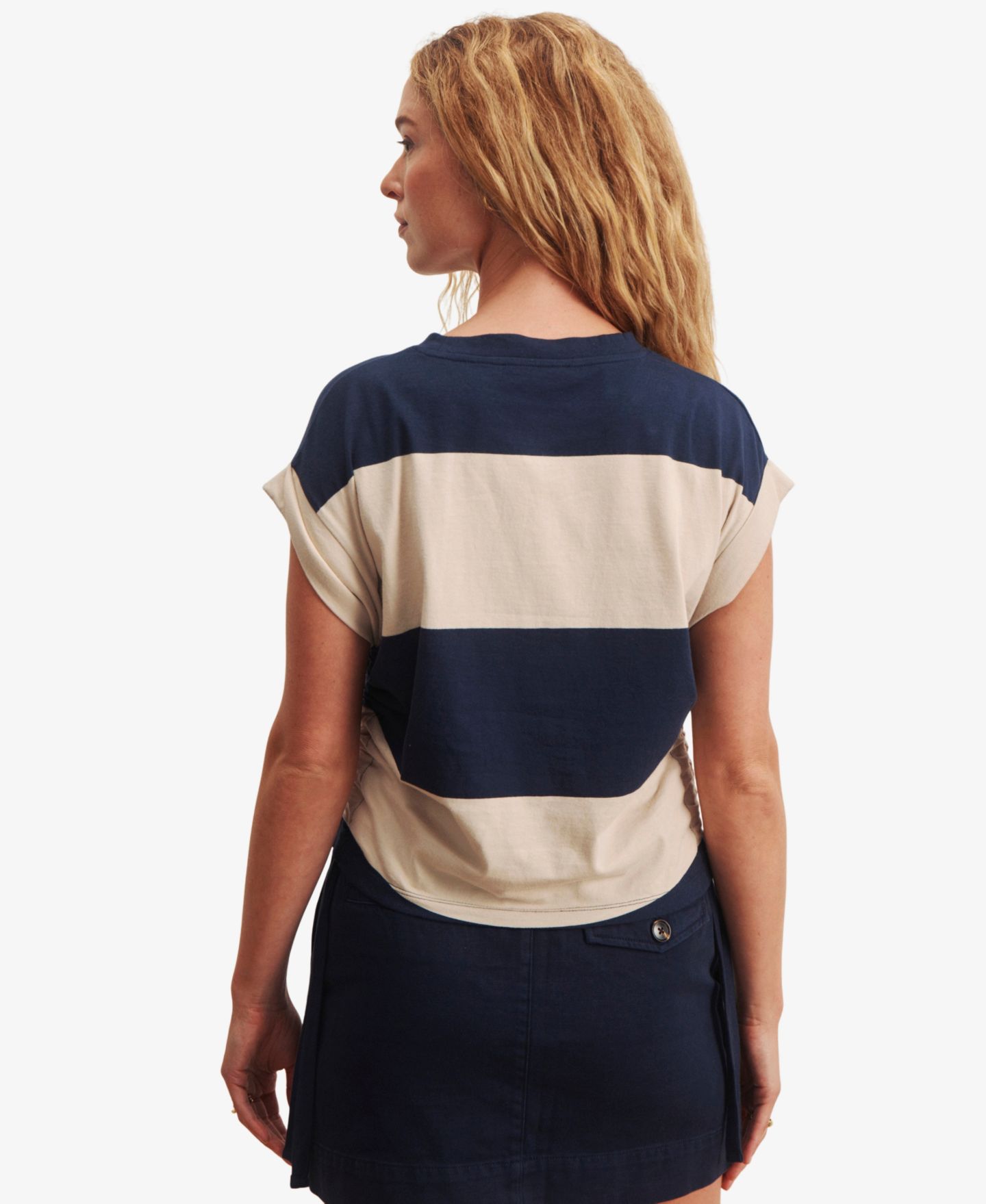 Женская футболка Sanctuary Ruched Crewneck, цвет: Тёмно-синий — фото 5