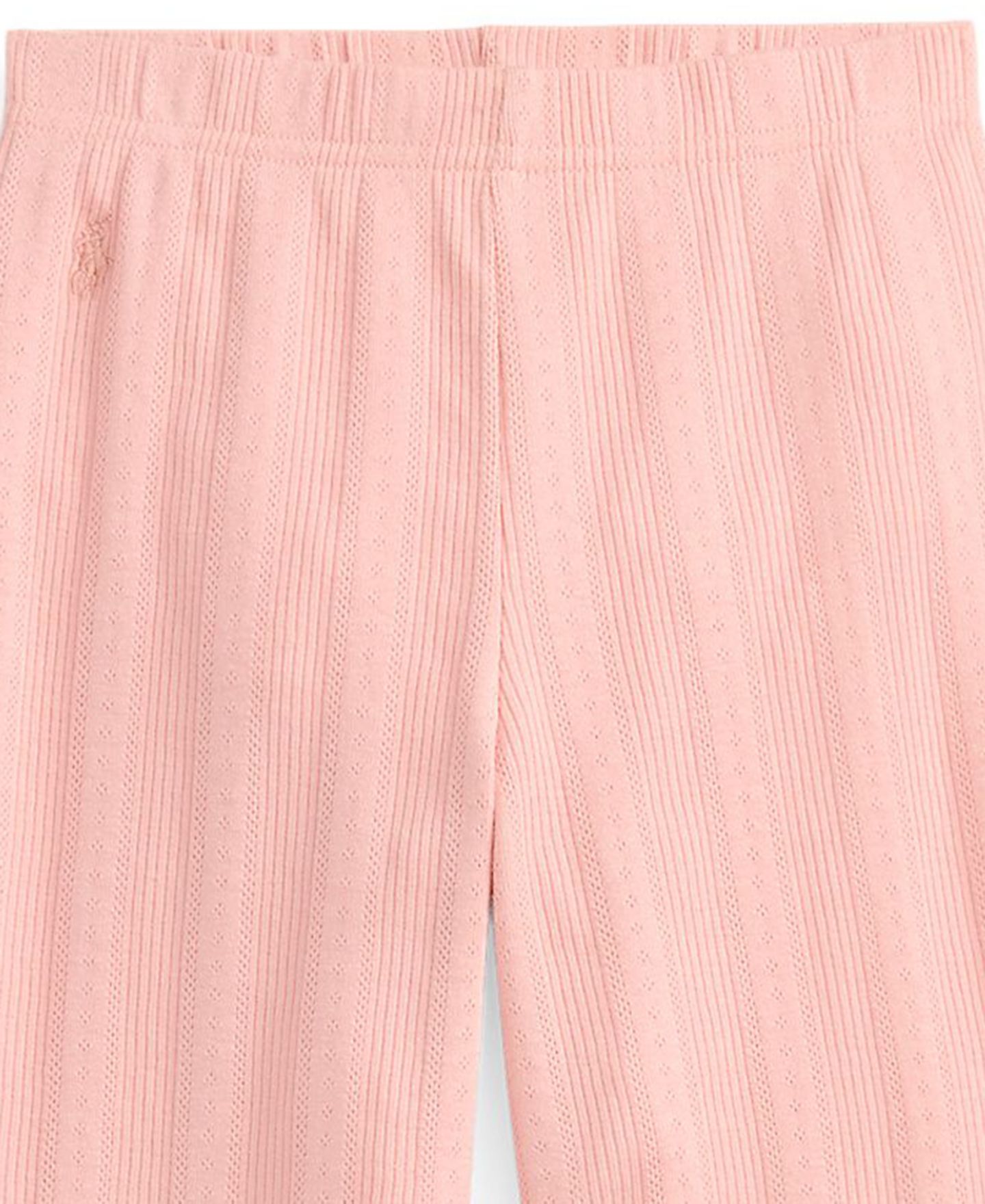 Брюки Polo Ralph Lauren Pointelle-Knit Wide-Leg Cotton Pants для девочек, цвет: Розовый — фото 3