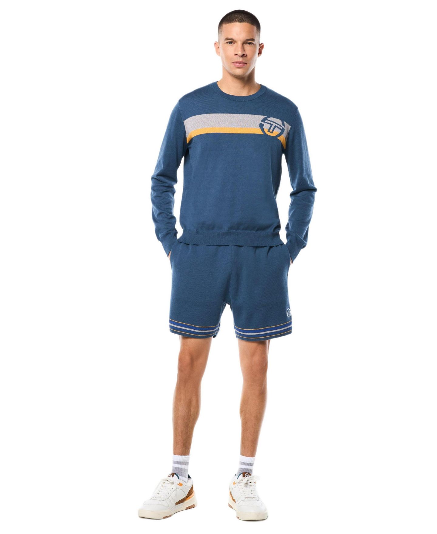 Мужской свитер Sergio Tacchini Fausto Crewneck, цвет: Key Largo — фото 2
