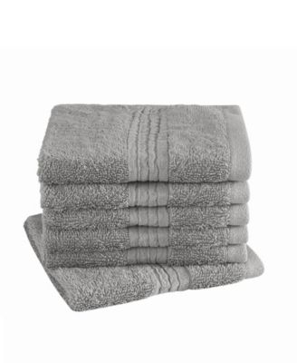 Cotton-Blend Wash Towels, Set of 6