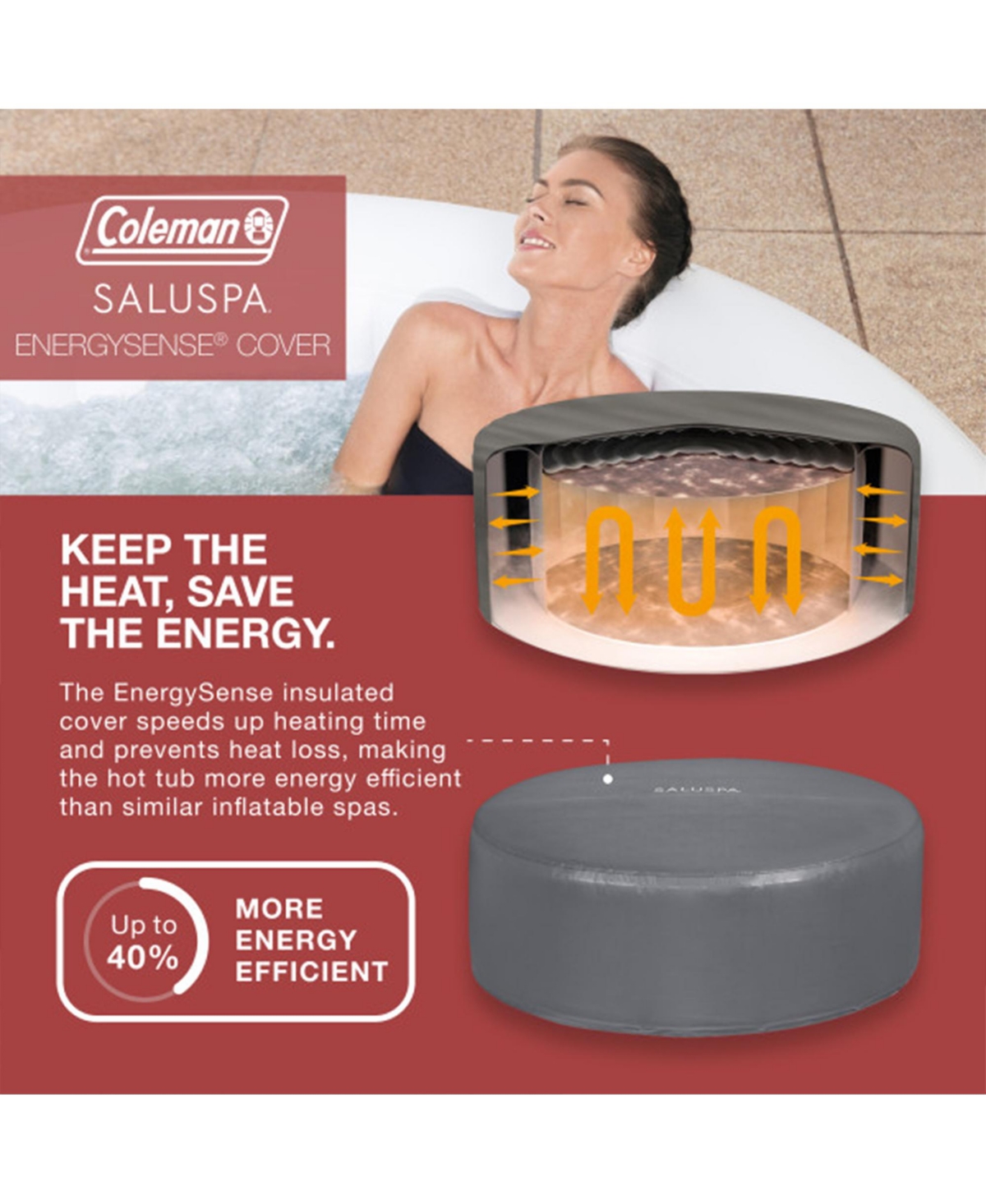 Bestway Coleman Miami Hot Tub with 2 Pack of SaluSpa Seat and 2 Headrest Pillows