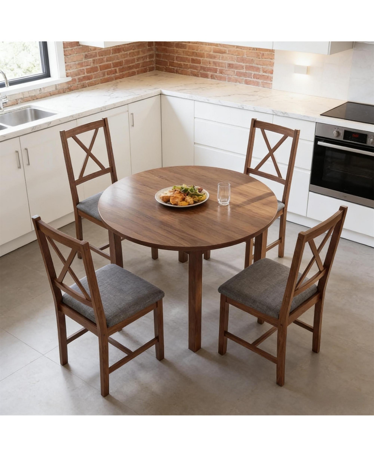 Clihome Farmhouse Dining Chairs Set of 4- Rustic Kitchen Chairs