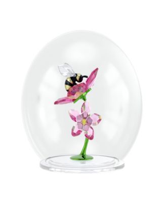 Swarovski Idyllia Glass Ball Bee and Flowers Crystal Figurine - Macy's