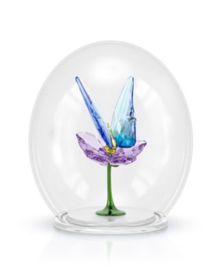 Idyllia Glass Ball Butterfly and Flower Crystal Figurine