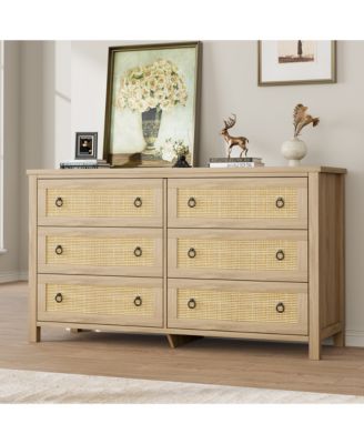 Drawer Tall Dresser, Boho Drawers, Wooden Chest with Clothes Storage Cabinet, Drawer Organizer for Bedroom, Hallway, Living Room, Easy Assembly