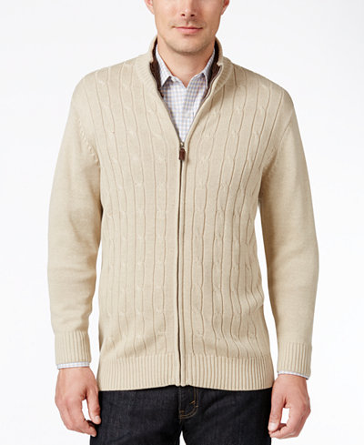 Tricots St Raphael Men's Cable-Knit Zip Sweater