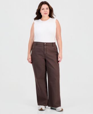 Trendy Plus Size Wide Leg Jeans