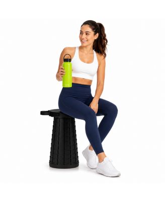 Portable Retractable Stool and 32 oz Insulated Tumbler Bundle - Travel, Camping and Outdoor Essentials