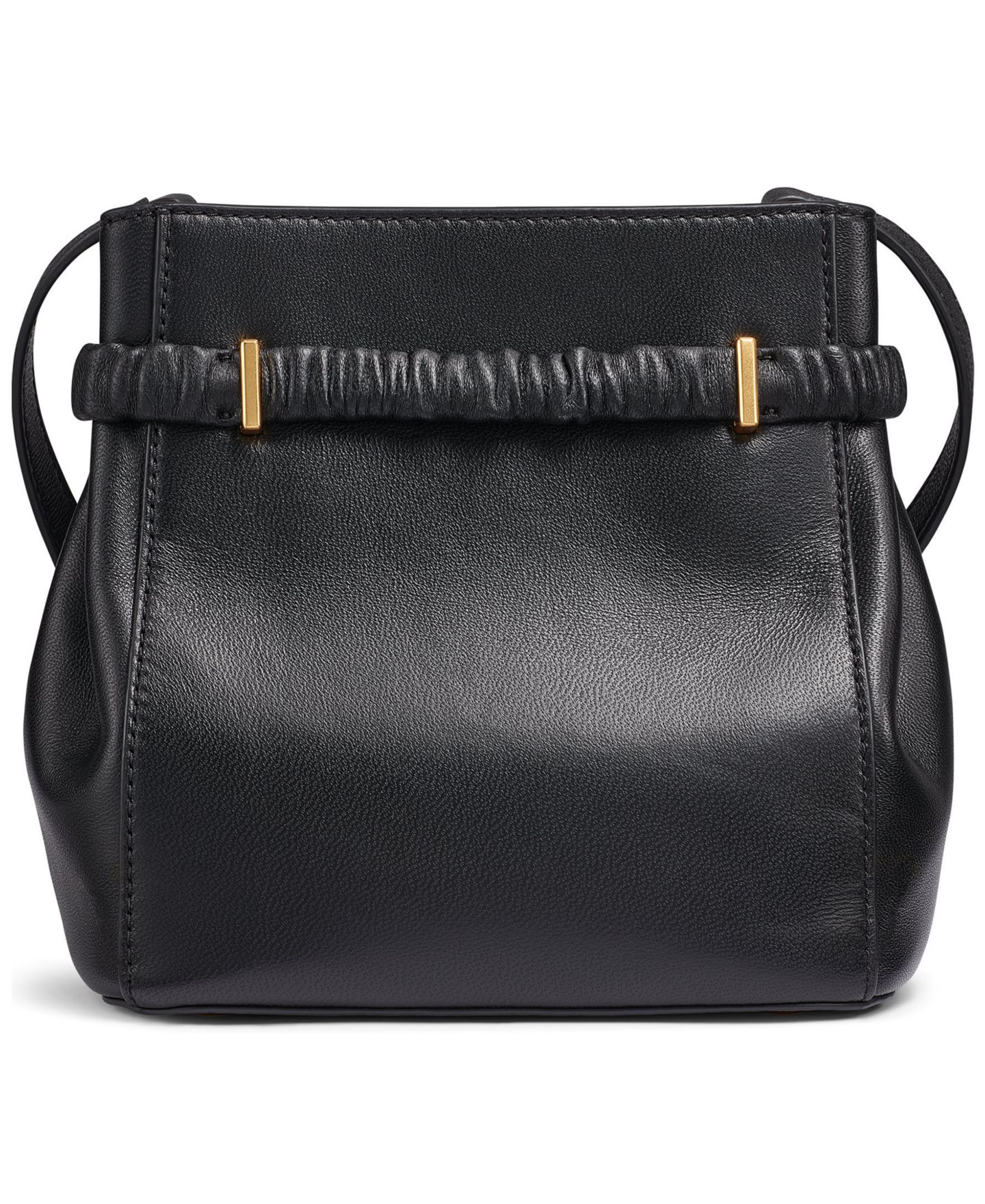 Женская сумка Donna Karan New York Gingham Small Crossbody Handbag, цвет: Чёрный / Золотой — фото 2