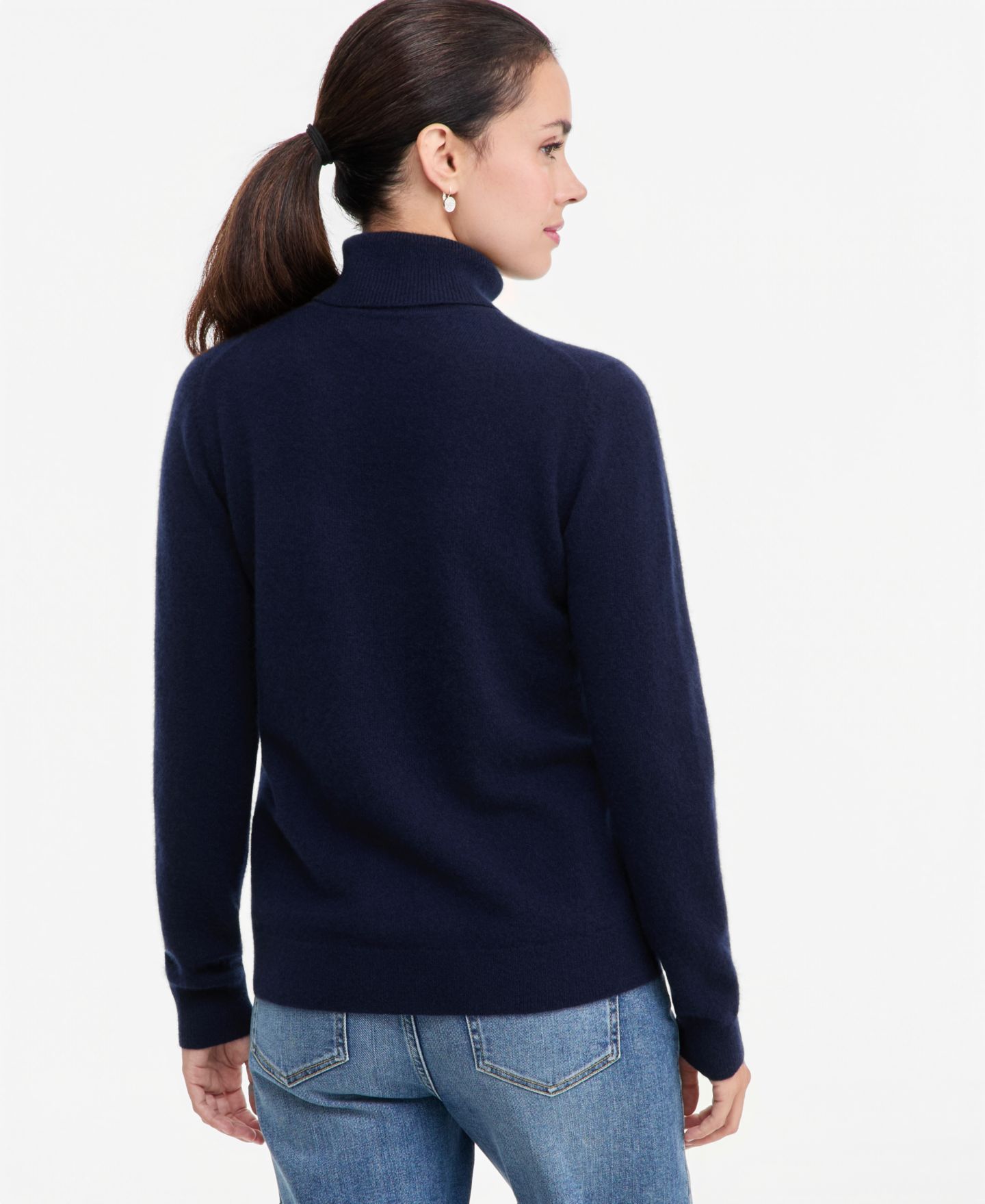 Женский свитер Charter Club Petite Cashmere Turtleneck, цвет: Тёмно-синий — фото 2