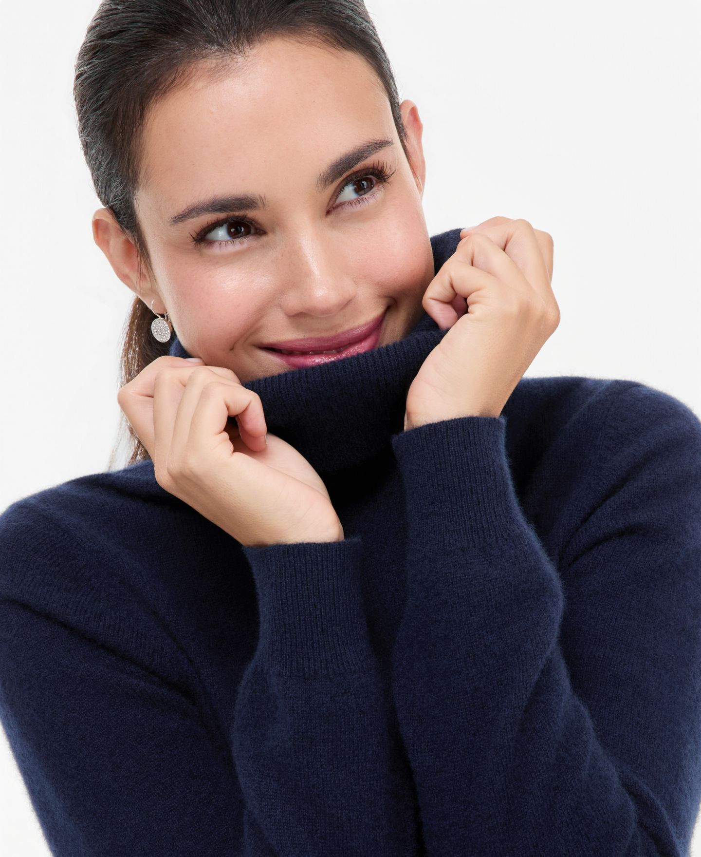 Женский свитер Charter Club Petite Cashmere Turtleneck, цвет: Тёмно-синий — фото 3