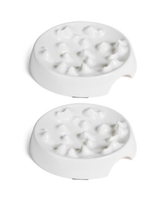 Cat Slow Feeder, Set Of Two, Marshmallow