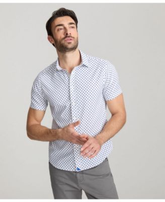 dark blue dress shirts Non-Iron Cotton Solid Dress Shirt With Contrast Trim