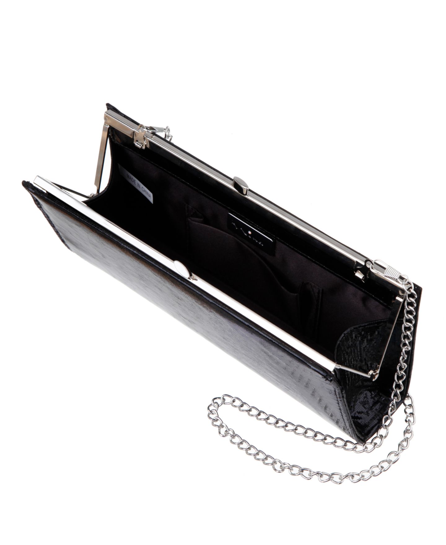 Женский клатч Nina Tierney Long Frame Small Clutch Handbag, цвет: Чёрный — фото 4