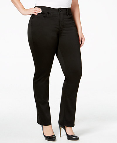 Melissa McCarthy Seven7 Plus Size Oxford Black Wash Bootcut Jeans